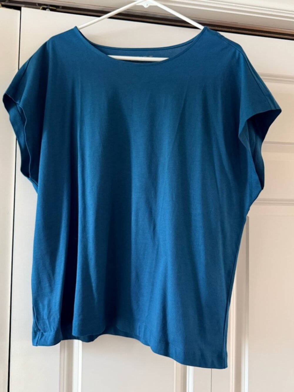 LOFT Teal Blue Tee XL | Relaxed Fit Dolman Short Sleeve Casual Top